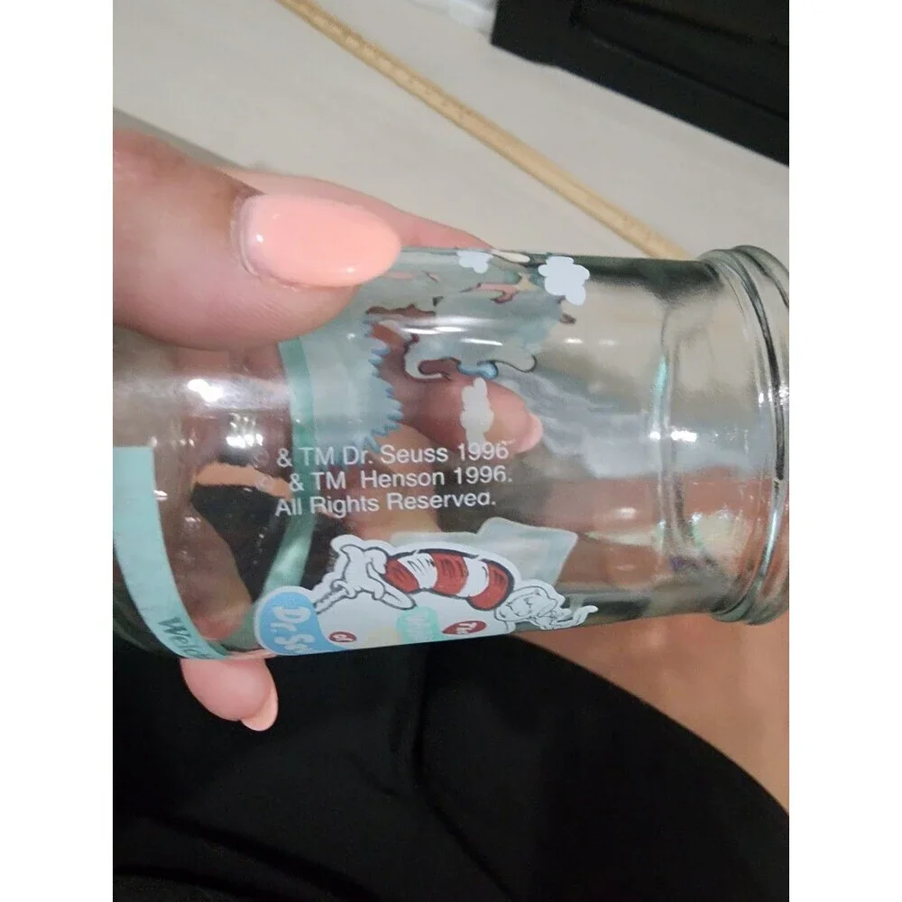 1997 Welch's Wubbulous World of Dr Seuss #4 Glass Jelly Jar Thidwick and Friends - Picture 5 of 7
